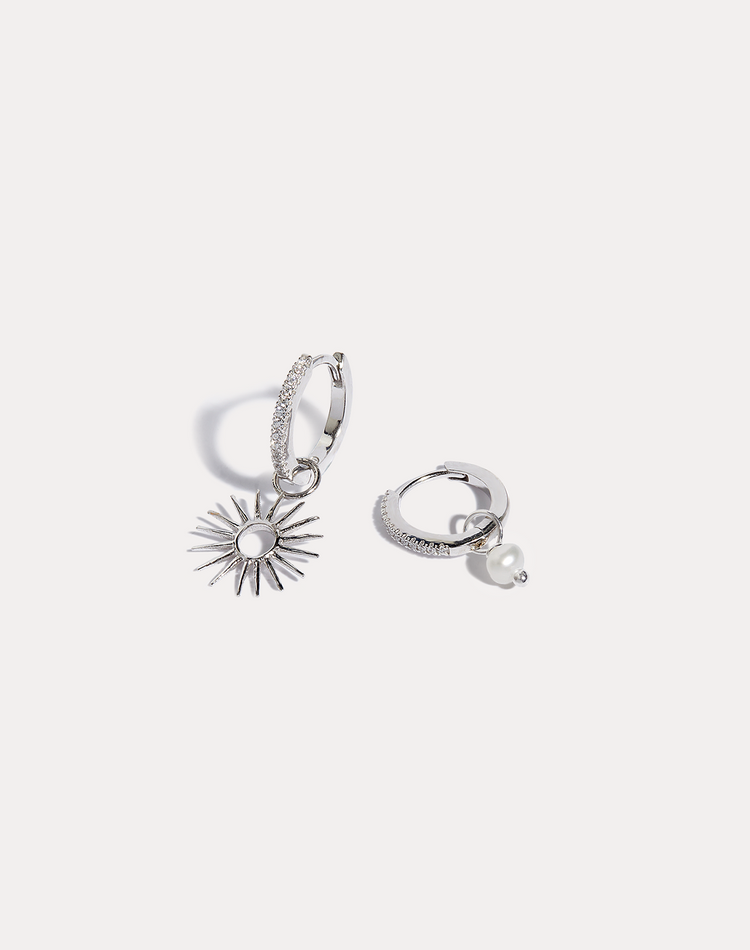 Amelia & Eve on Calypso Silver Hoops